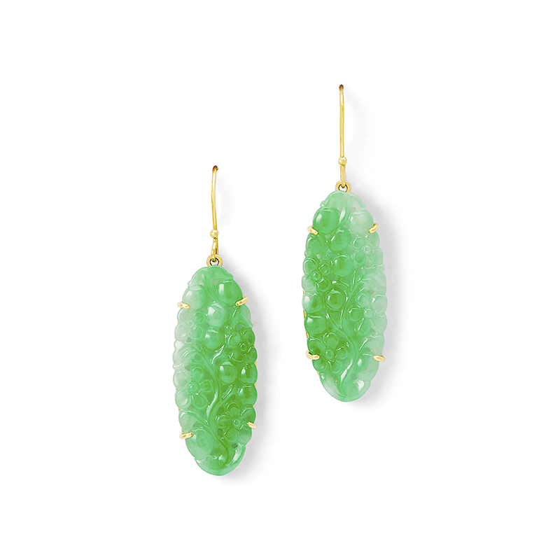 Carved Jade Earrings