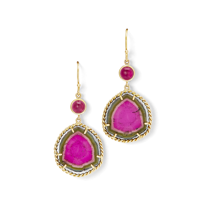 Watermelon Tourmaline Earrings