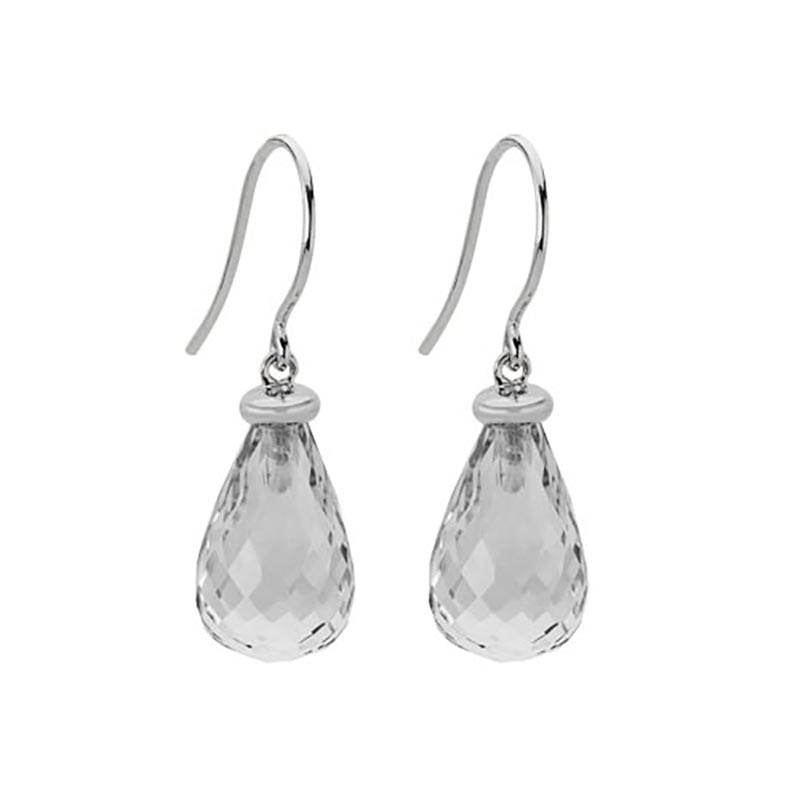 Clear Quartz Drop Earrings