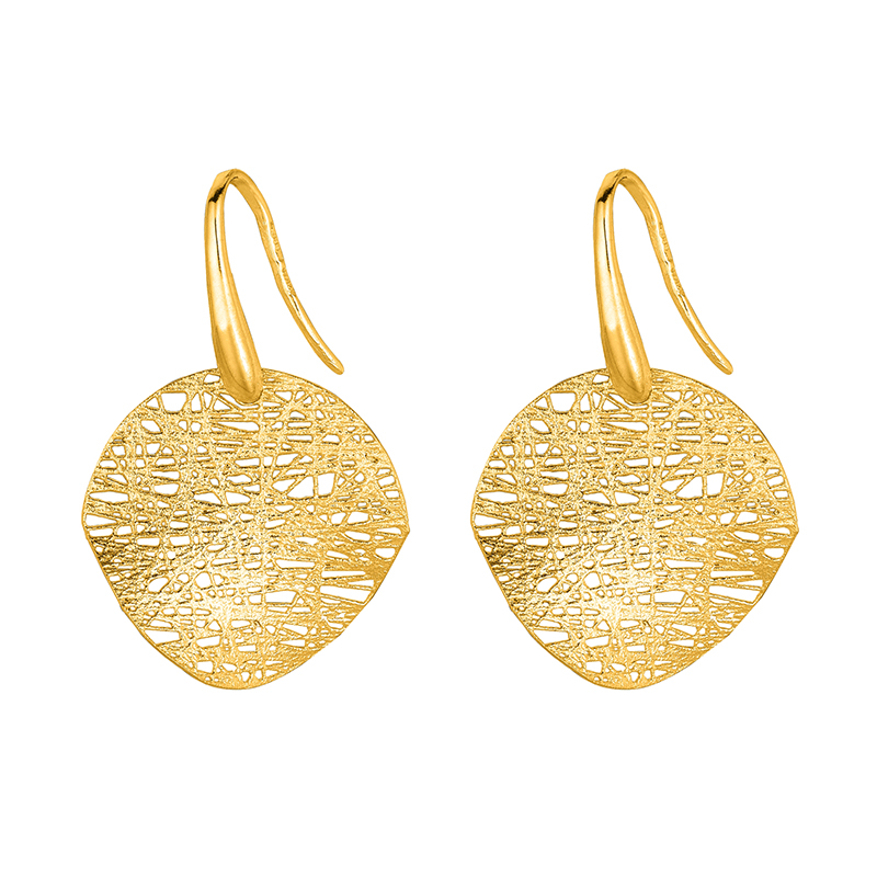 Threaded Disc Earrings