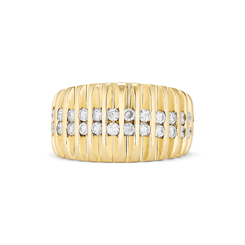 Accordion Diamond Ring