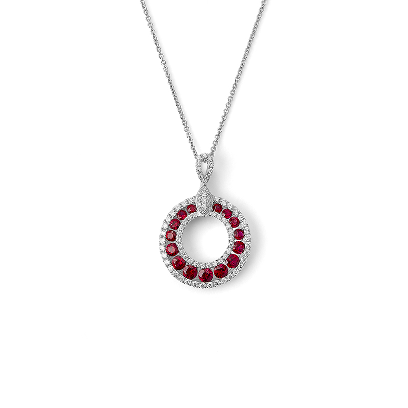 Ruby Crescentic Pendant