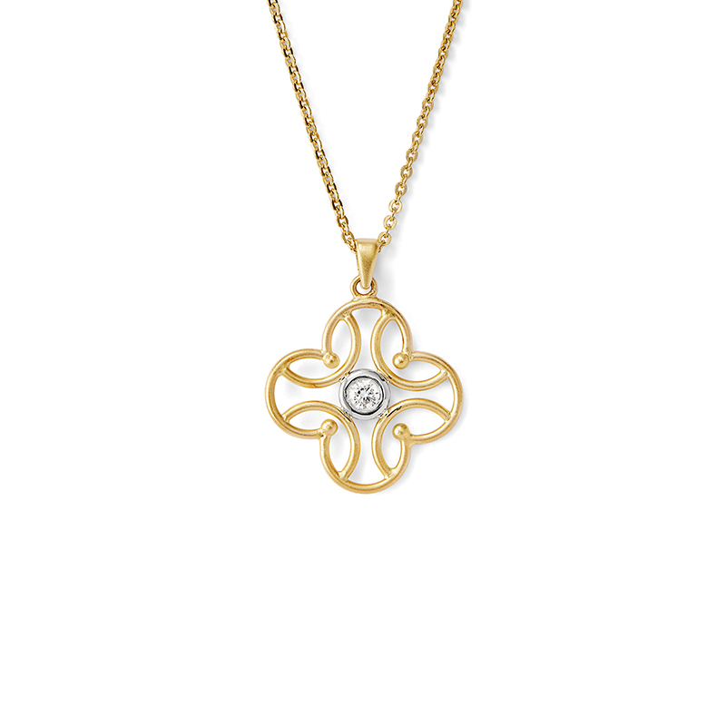 Quatrefoil Diamond Pendant