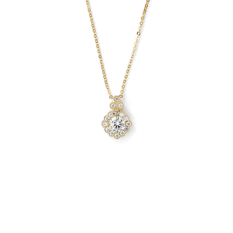 Milgrain Diamond Pendant