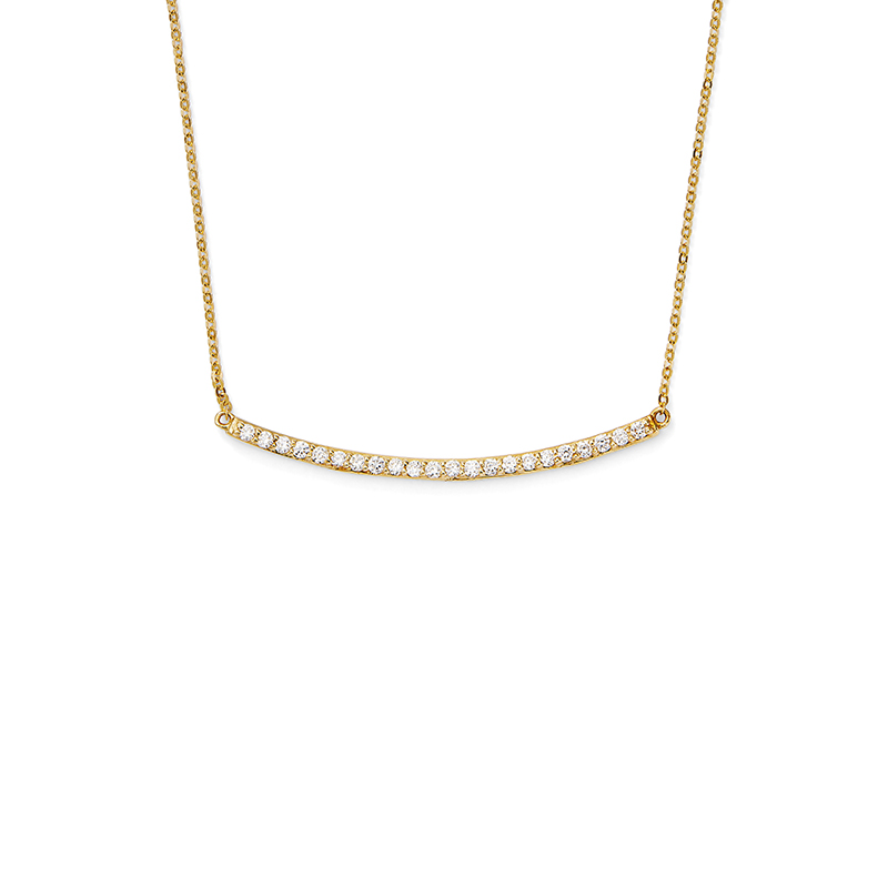 Curved Diamond Bar Pendant