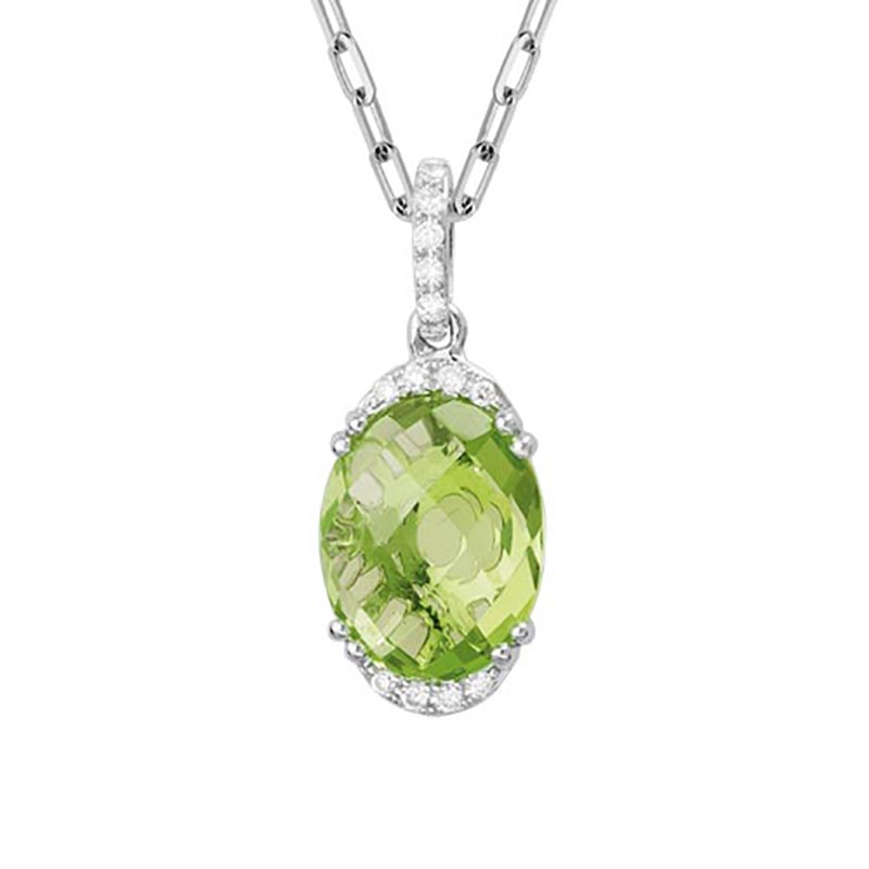 Oval Peridot Pendant