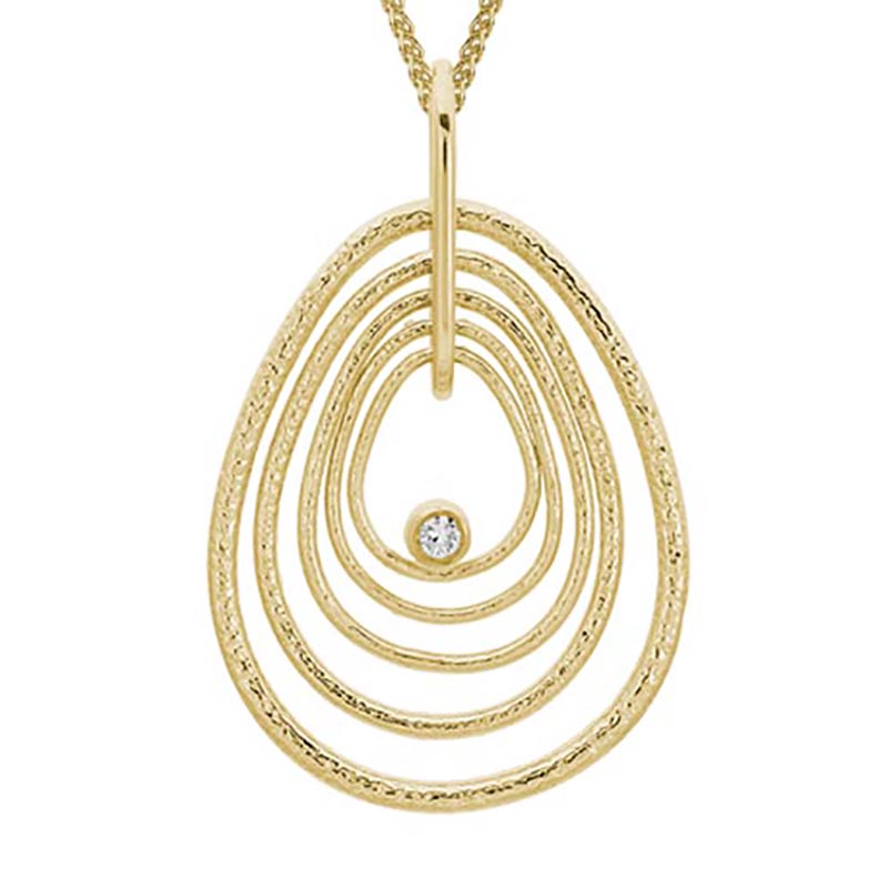 Concentric Pear Shape Pendant