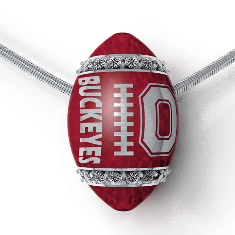 OSU Diamond Football Pendant