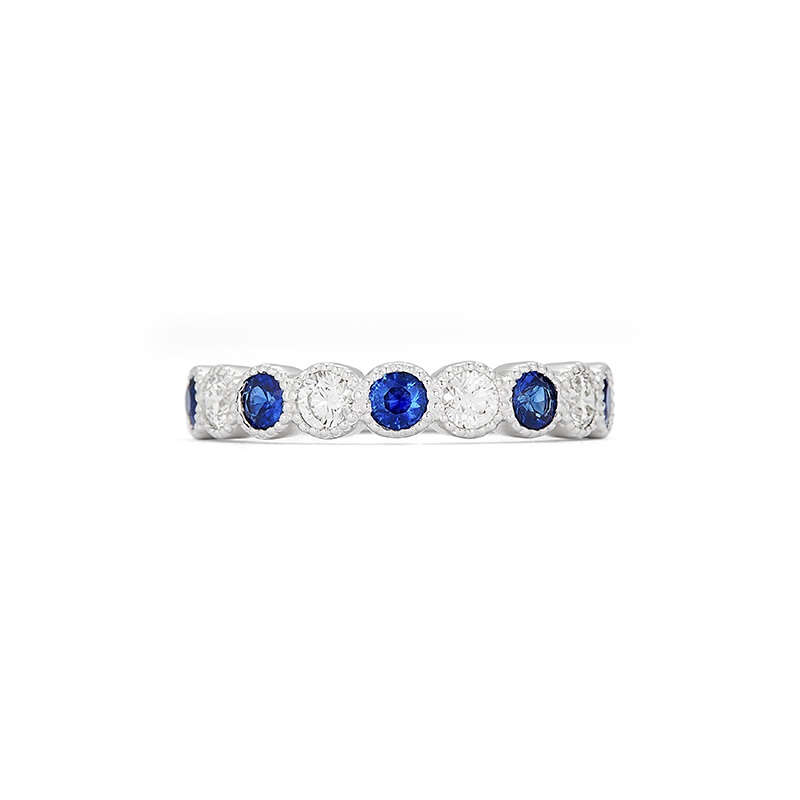 Bead Set Sapphire Band