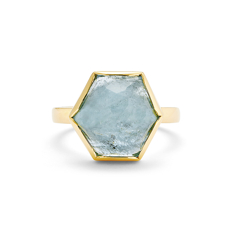 Hand Fabricated Aquamarine Ring