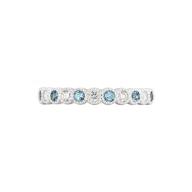 Aquamarine and Diamond Ring