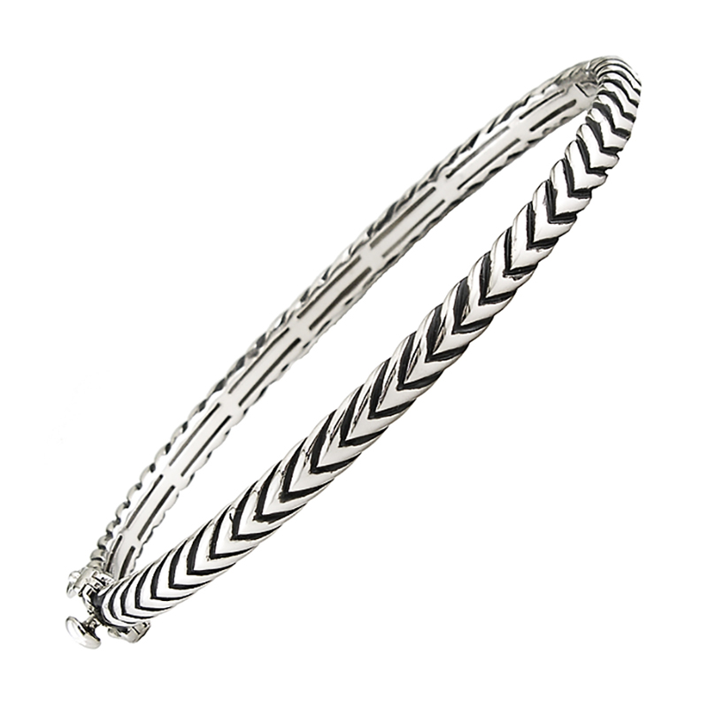 Chevron Bangle Bracelet