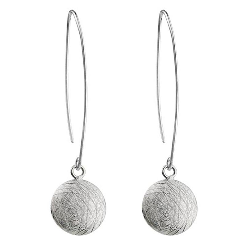 Sterling Silver Textured Drop Earrings