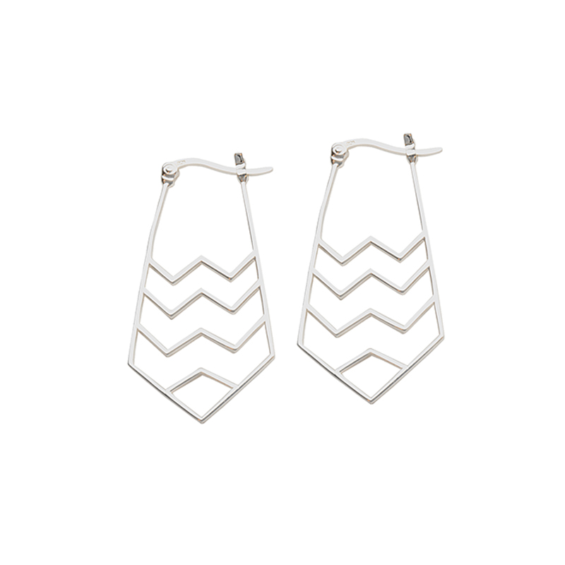 Chevron Hoop Earrings