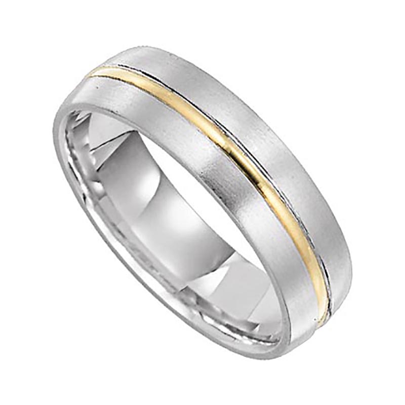 Two Tone Wedding Band