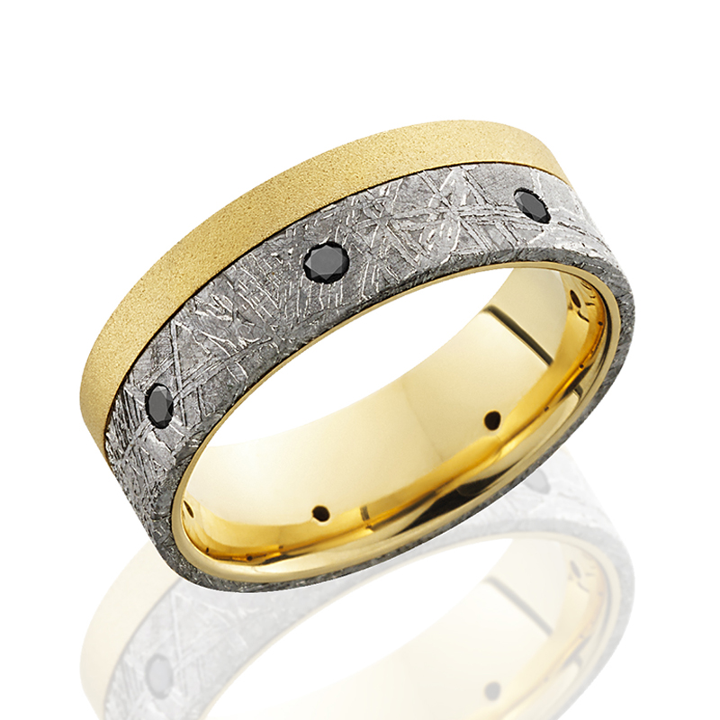 18K &amp; Meteorite Band