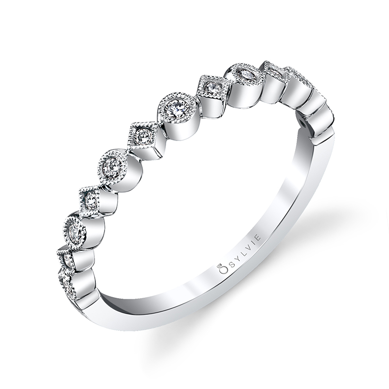 Mixed Shape Stackable Diamond Band