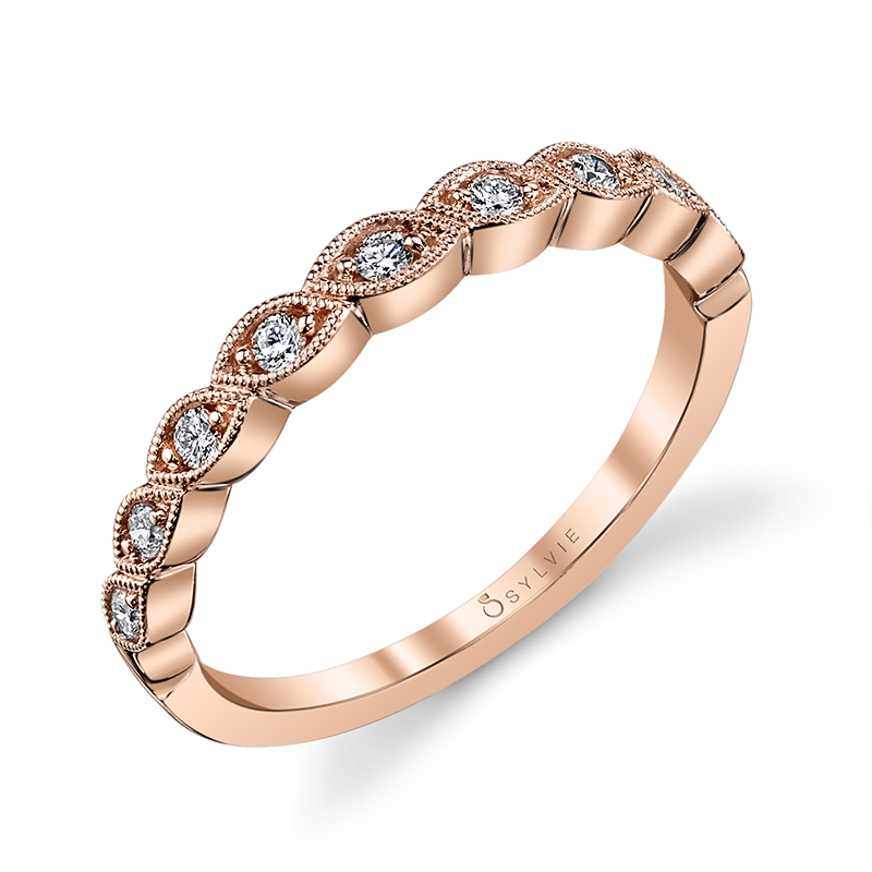 Oblique Marquise Stackable Band