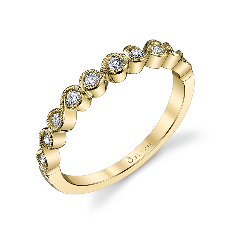 Swirl Stackable Diamond Band