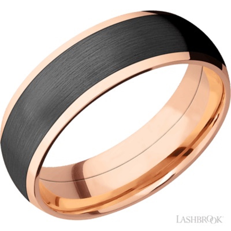 Rose Gold and Zirconium Band