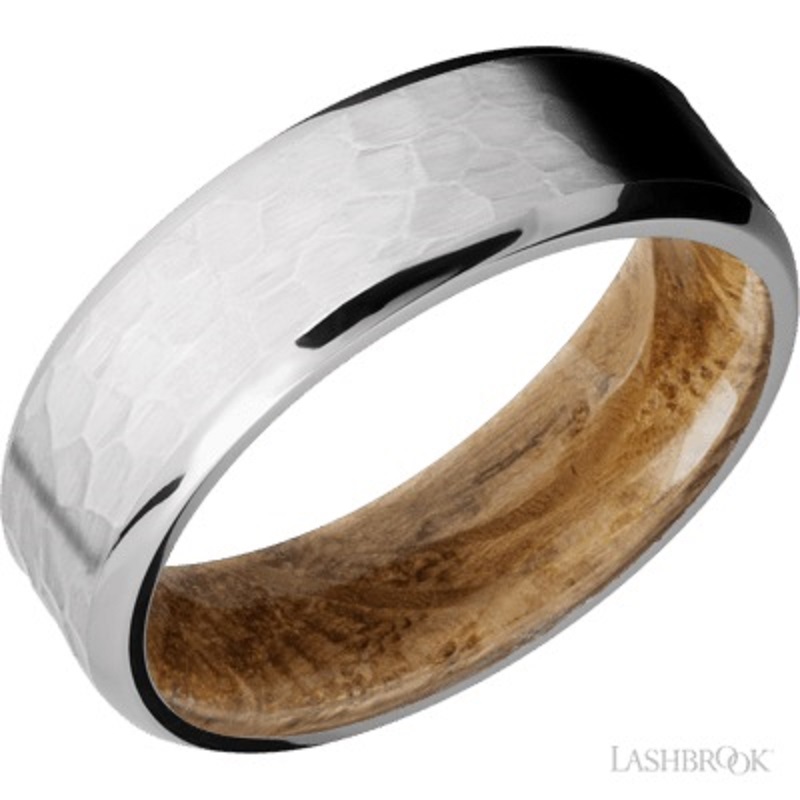 Chrome Whiskey Barrel Wood Band