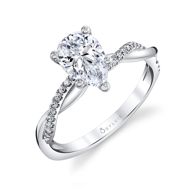 Sylvie Yasmine Pear Engagement Ring