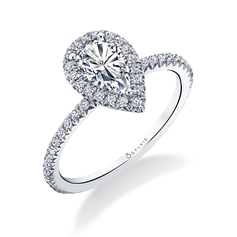 Sylvie Vivian Pear Engagement Ring