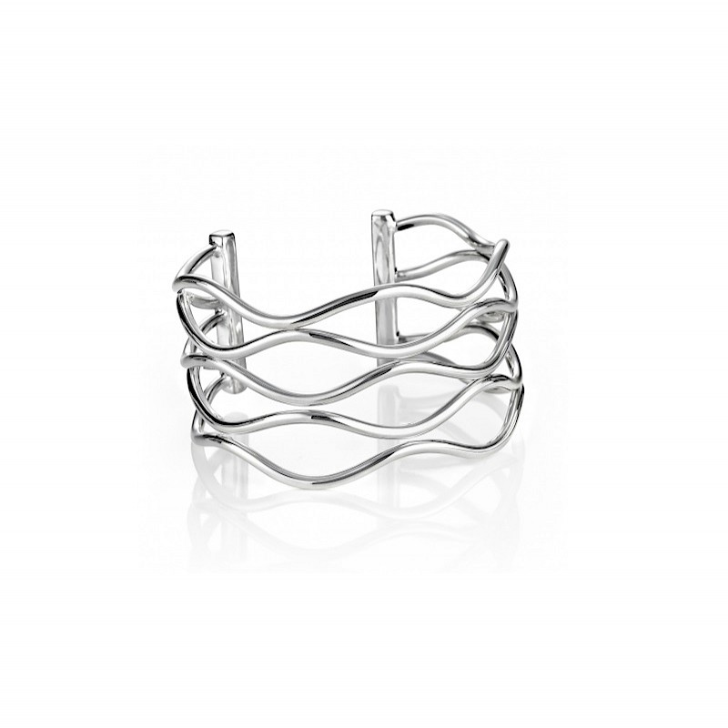 Sterling silver wide cuff