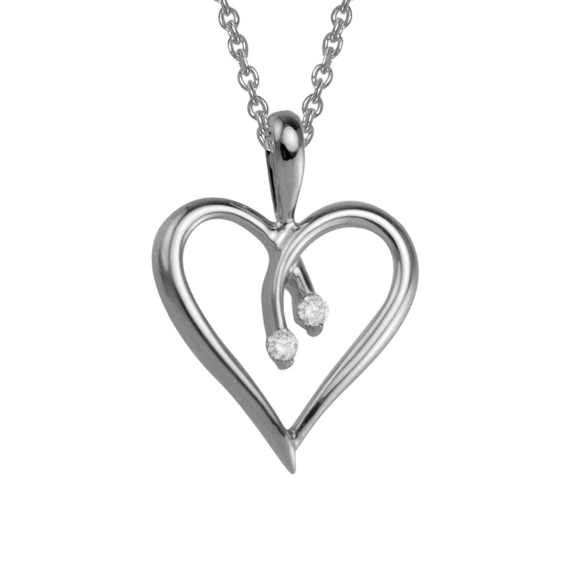 Sterling silver heart pendant